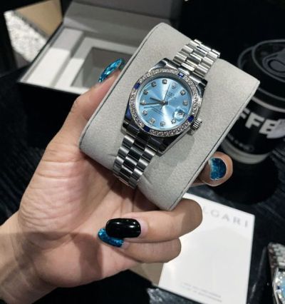 Rolex Datejust 316L Steel Imported Movement 31mm Women Blue Dial Watch